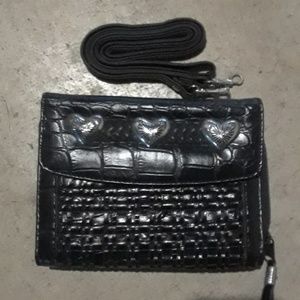 "Woven Black Crossbody Wallet" NEW!!##